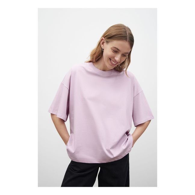 T-shirt Oversized Boxy Coton Bio | Lilas