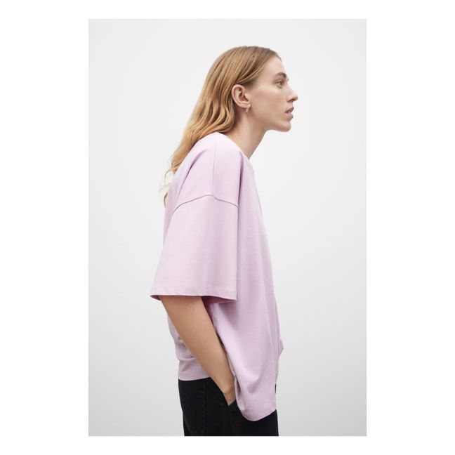 T-shirt Oversized Boxy Coton Bio | Lilas