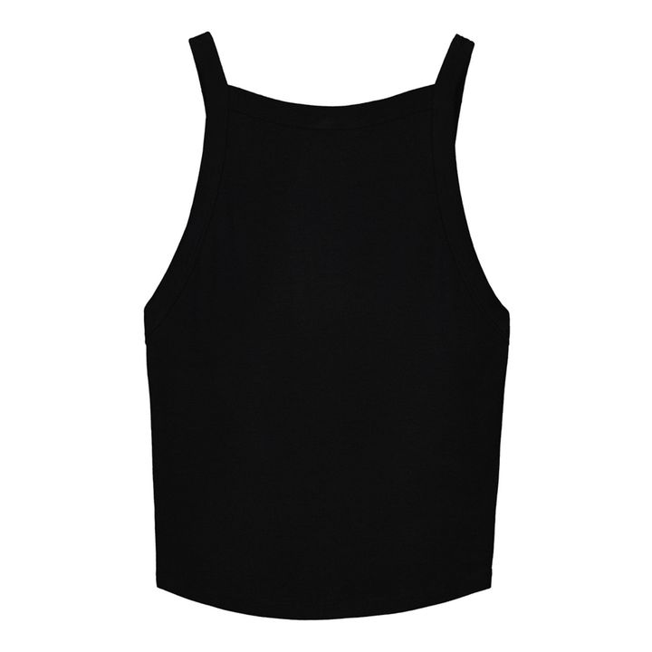 Camiseta de tirantes Low Back de algodón orgánico | Negro- Imagen del producto n°0