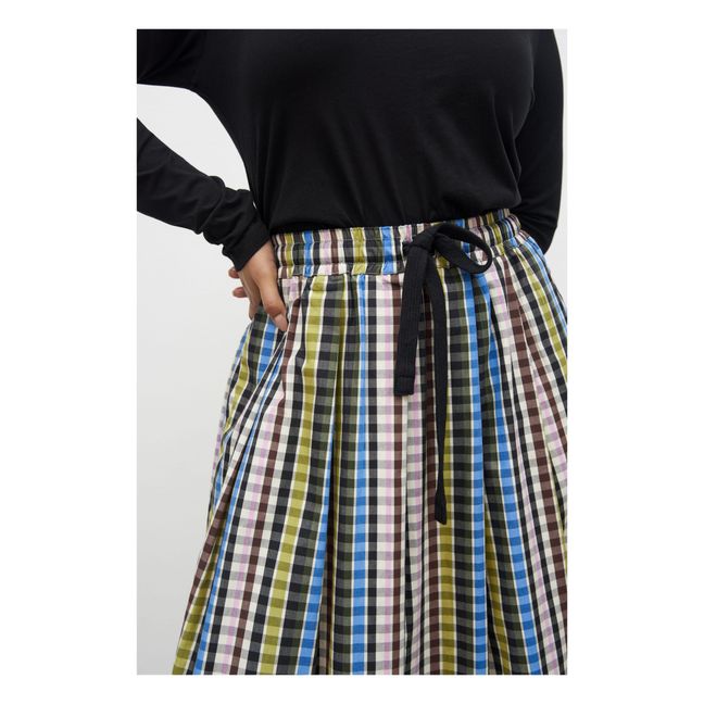 Organic Cotton Riley Checked Skirt | Verde