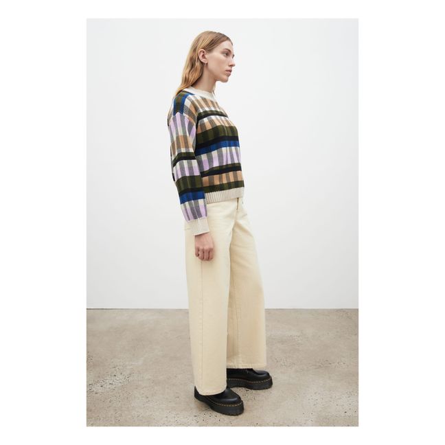 Pullover Autumn Kariert Bio-Baumwolle | Seidenfarben