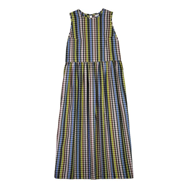 Robe Charlie Carreaux Coton Bio | Vert