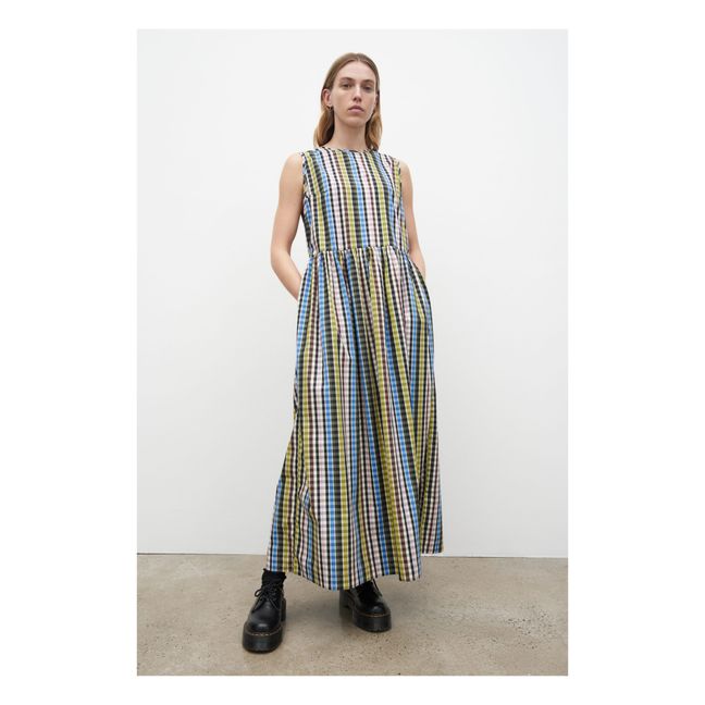 Robe Charlie Carreaux Coton Bio | Vert