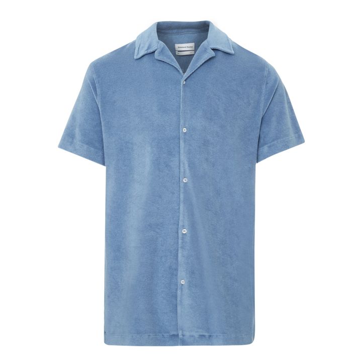 Terry Cloth Short Sleeve Shirt | Blu- Immagine del prodotto n°0