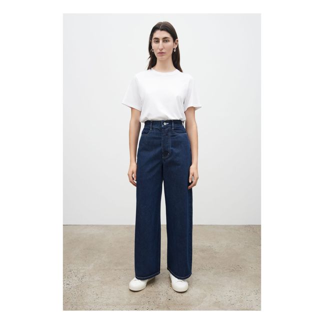 Jeans dritti in cotone biologico | Blu  indaco