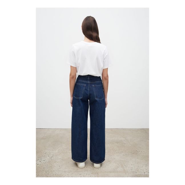Jeans dritti in cotone biologico | Blu  indaco