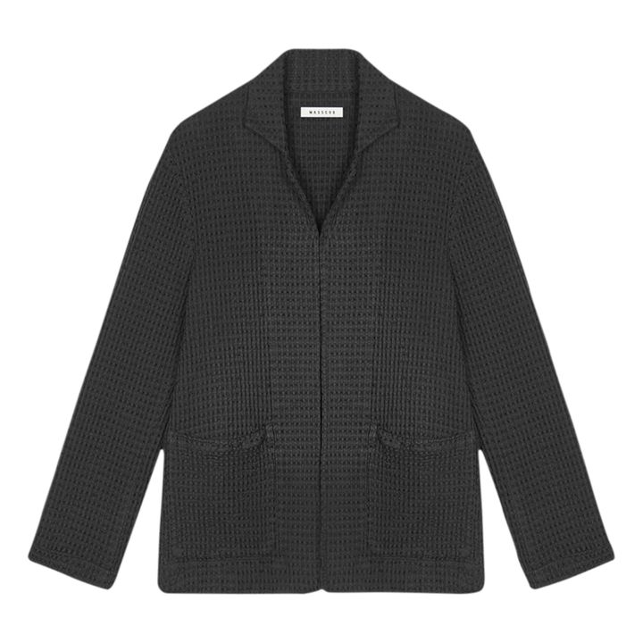 Algar Cotton and Linen Goffer Jacket | Black- Product image n°0