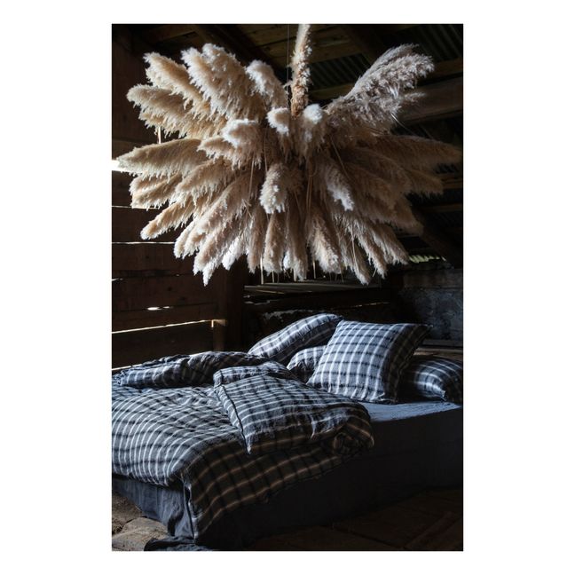Highlands Washed Linen Pillowcase | Dark grey