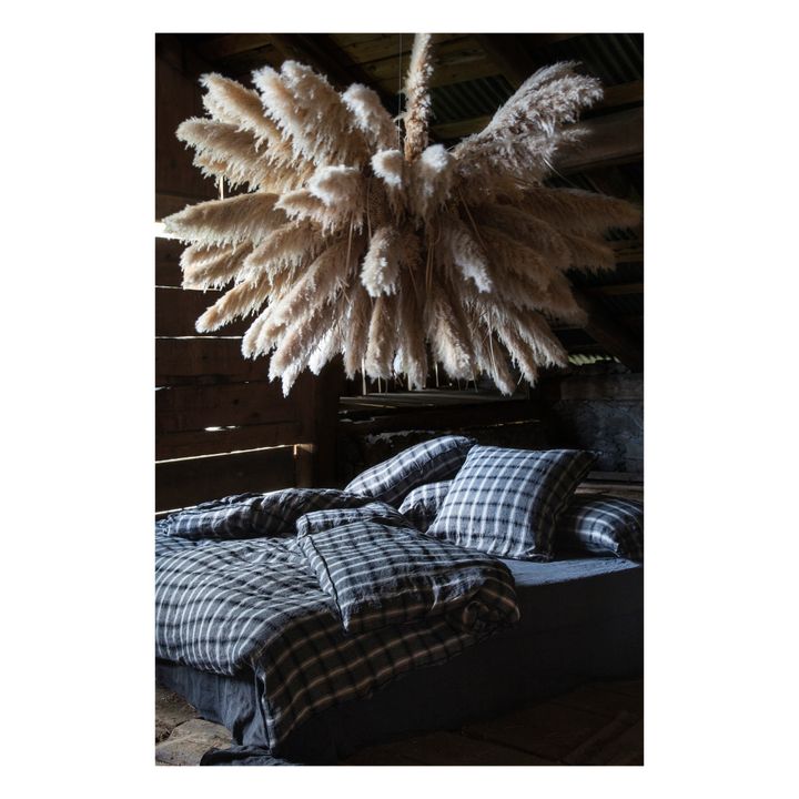Funda de almohada de lino lavado Highlands | Gris Oscuro- Imagen del producto n°1