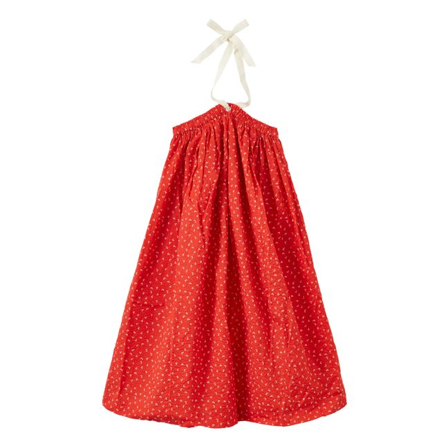 Agave Seersucker Strappy Dress | Red