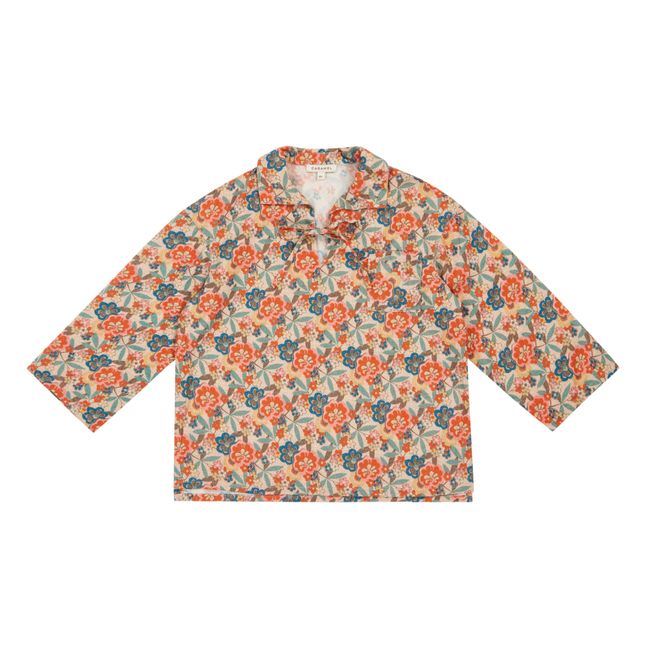 Blusa con estampado colorido | Naranja
