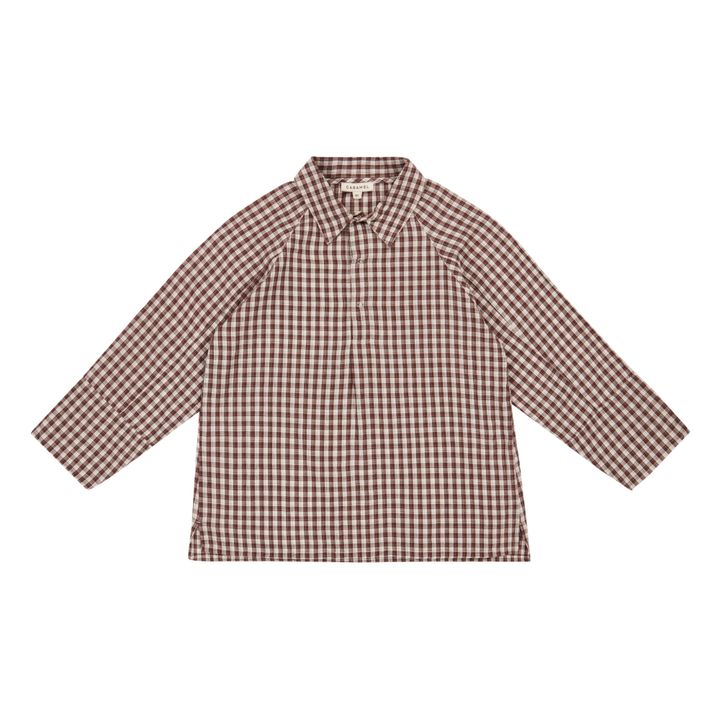 Blusa de estampado geométrico | Chocolate- Imagen del producto n°0