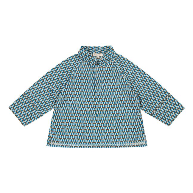 Blusa de estampado geométrico | Azul