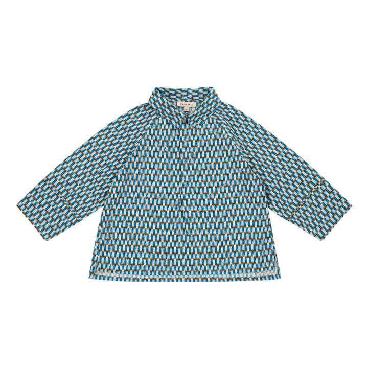 Blusa de estampado geométrico | Azul- Imagen del producto n°0