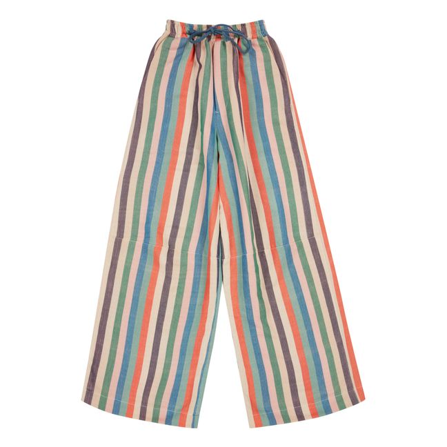 Caper Striped Pants | Orange