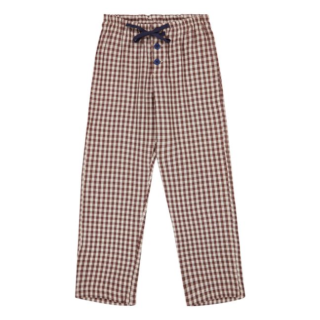 Ficus Check Pants | Chocolate