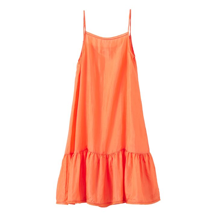 Vestido con tirantes de seda color turquesa | Naranja- Imagen del producto n°0