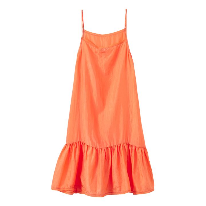 Vestido con tirantes de seda color turquesa | Naranja- Imagen del producto n°3