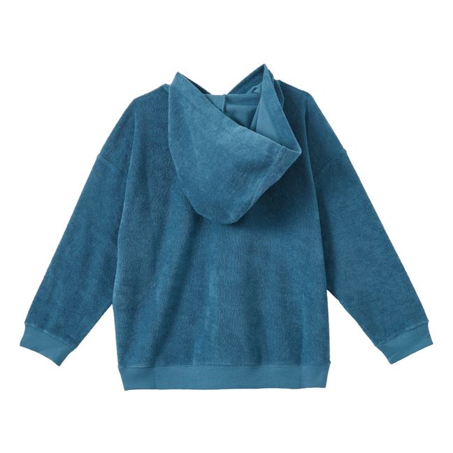 Sudadera con capucha de rizo Nori | Azul