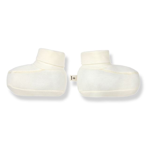 Tito Organic Cotton Baby Slippers | Ecru