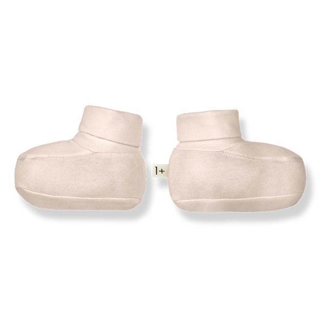 Tito Organic Cotton Baby Slippers | Pale pink