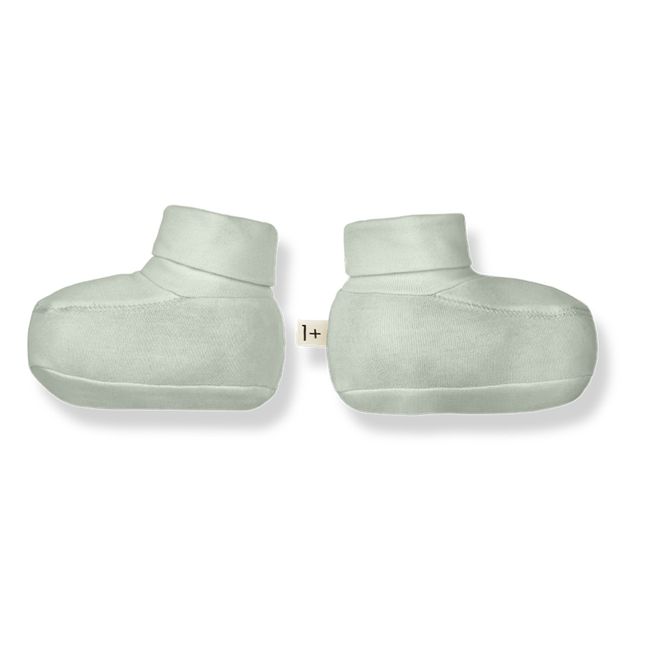 Tito Organic Cotton Baby Slippers | Pale green