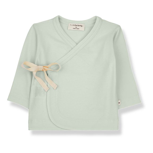 Gilet scaldacuore in cotone organico Babette | Verde chiaro