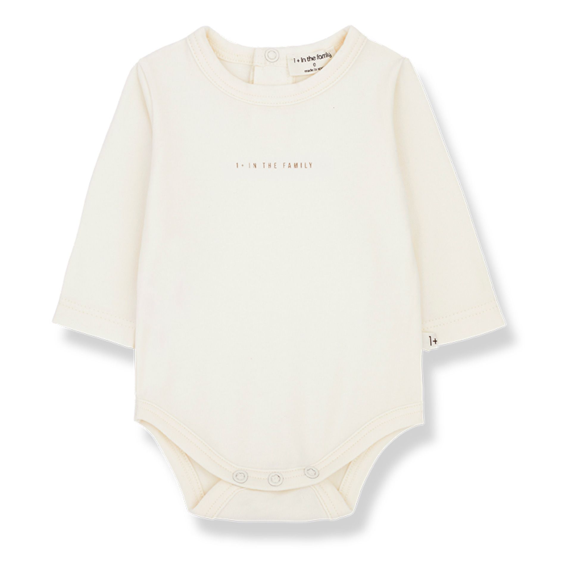 1+ in the family - Edith Organic Cotton Long Sleeve Leotard - Ecru