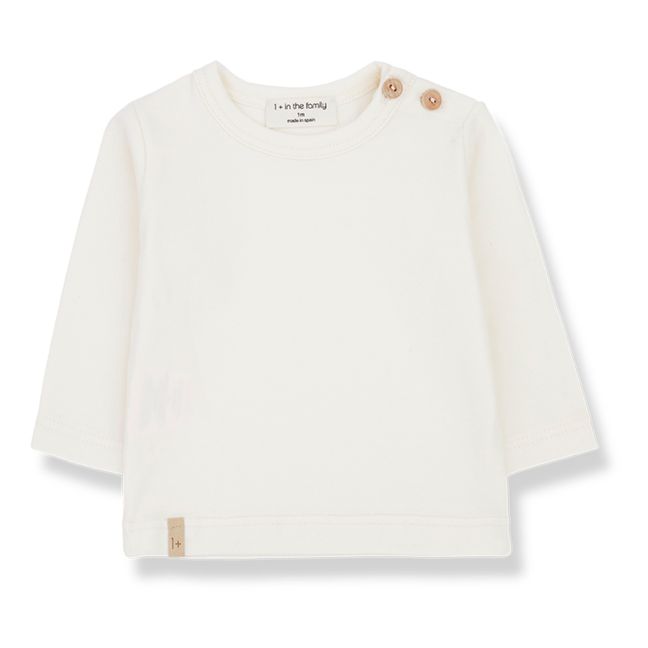 Camiseta de manga larga de algodón orgánico Noelle | Crudo