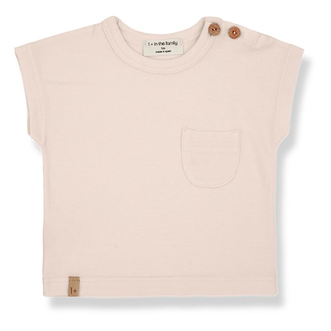 Camiseta de manga corta de algodón orgánico miles | Rosa Palo