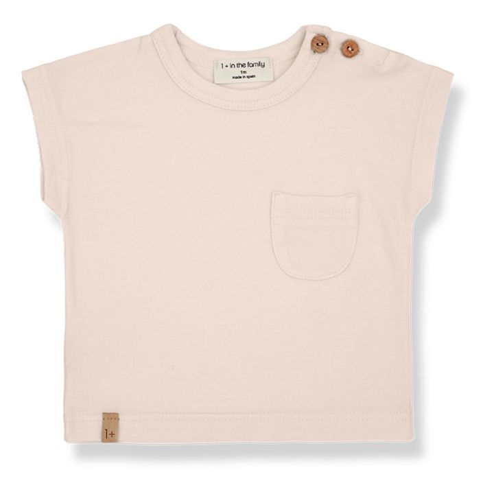Camiseta de manga corta de algodón orgánico miles | Rosa Palo- Imagen del producto n°0