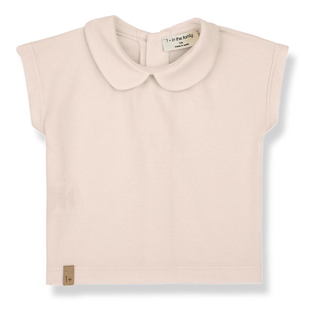 Blusa de manga corta de algodón orgánico Luna | Rosa Palo