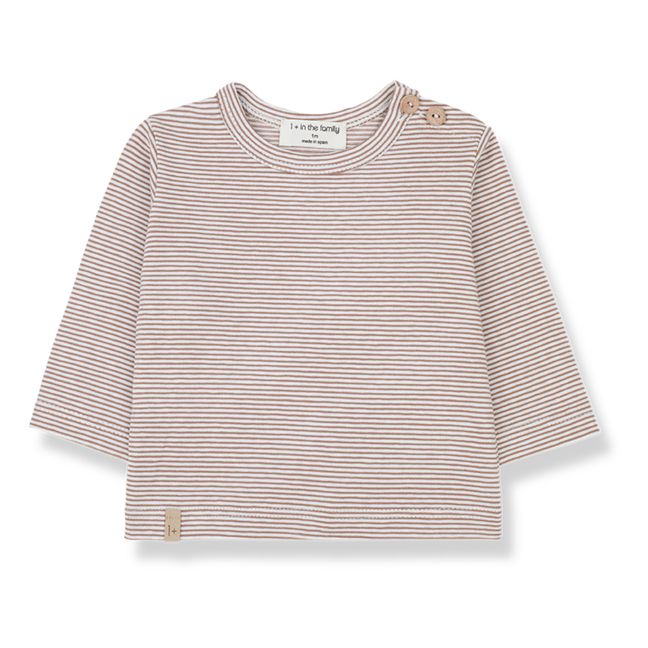 Odon Striped Long Sleeve T-Shirt | Brown