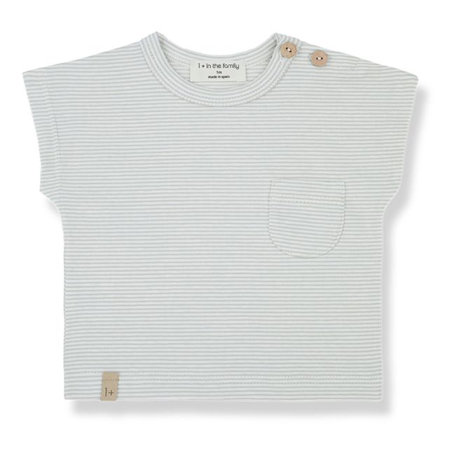 T-Shirt a maniche corte a righe Jad | Verde chiaro