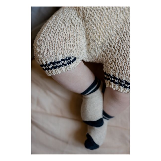 Salopette en Tricot Silver | Beige
