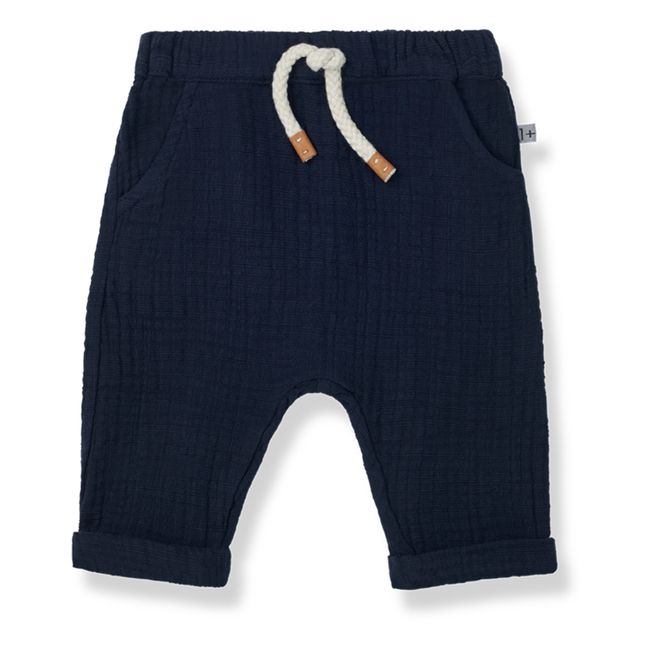 Pantalones de muselina Gabi | Azul Marino