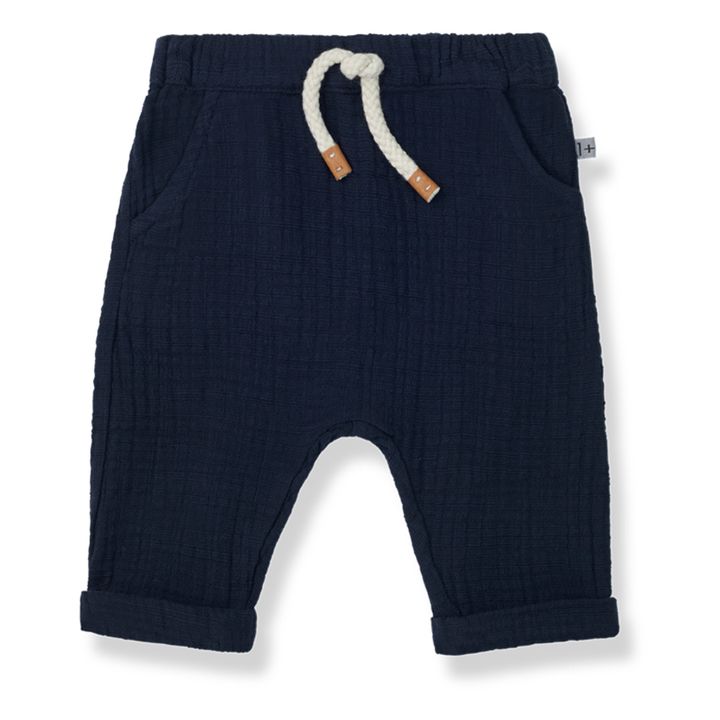 Pantaloni Gabi in mussola | Blu marino- Immagine del prodotto n°0