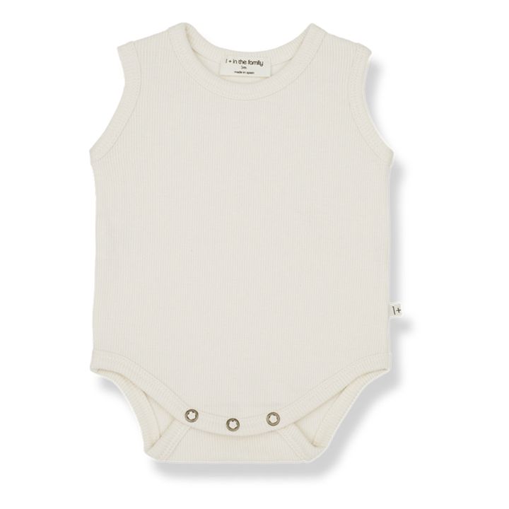 Body senza maniche in jersey Leon | Ecru- Immagine del prodotto n°0