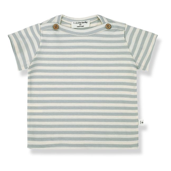 Gestreiftes T-Shirt Jersey Ken | Blasses Grün