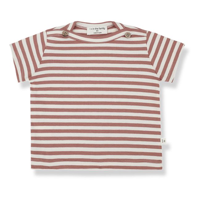 Ken Striped Jersey T-Shirt | Dusty Pink