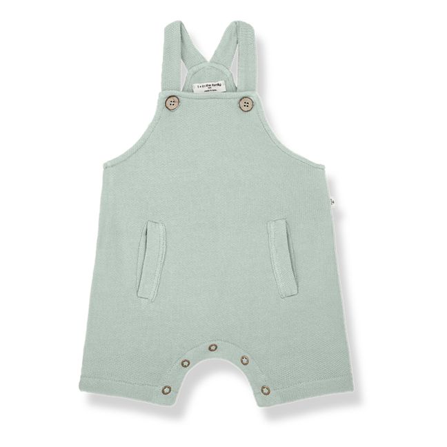 Short Flannel Dungarees | Pale green