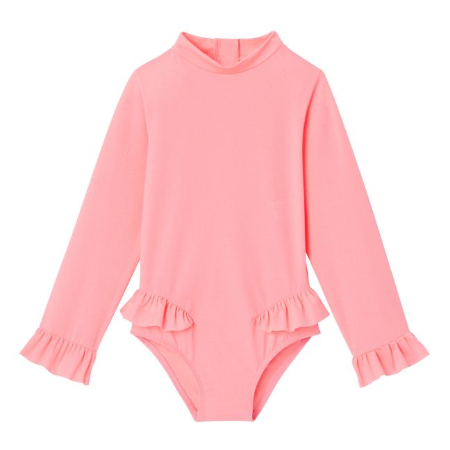 Bañador de 1 pieza Anti-UV | Rosa chillón