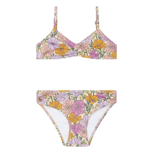 Romance Flower Printed Bikini | Orange