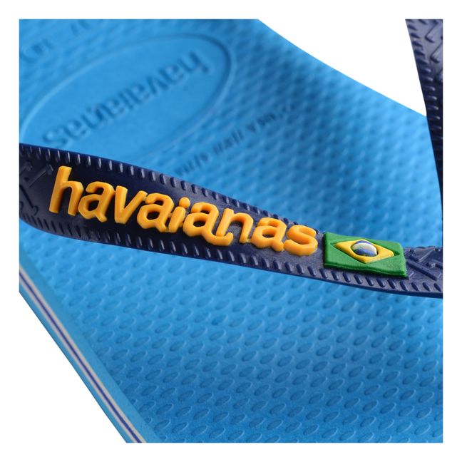 Brasil Logo Flip Flops | Azul Turquesa