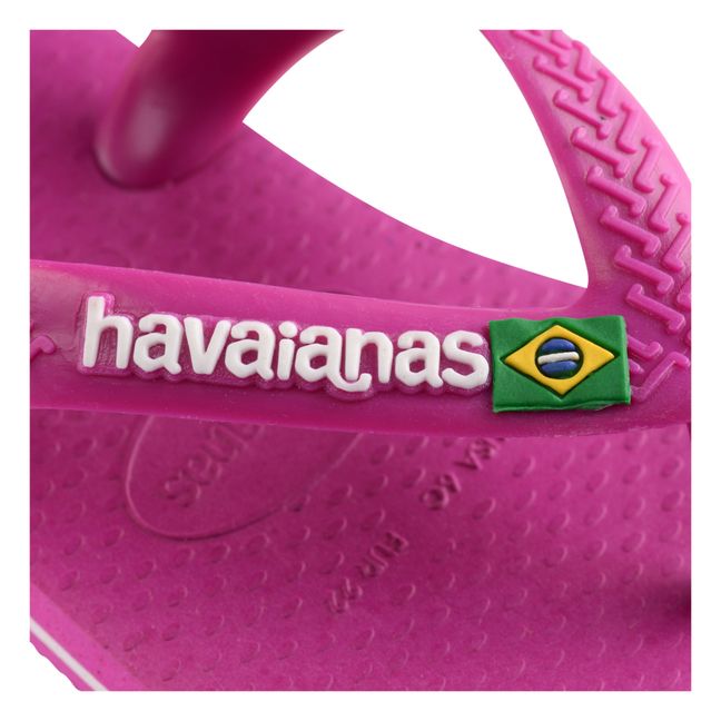 Brasil Logo II Baby Flip Flops | Rosa