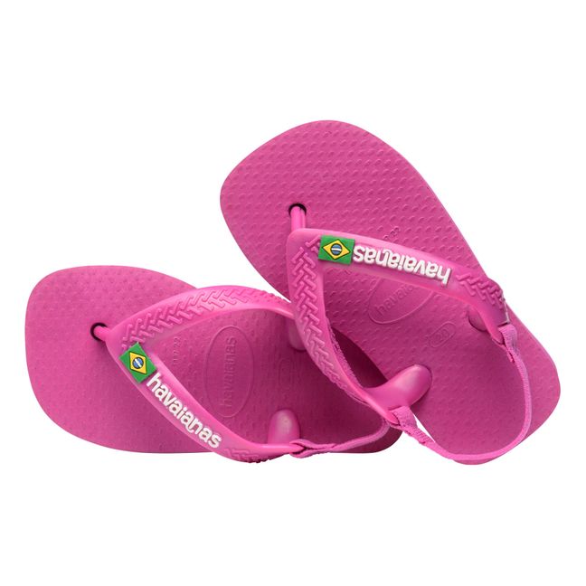 Brasil Logo II Baby Flip Flops | Pink
