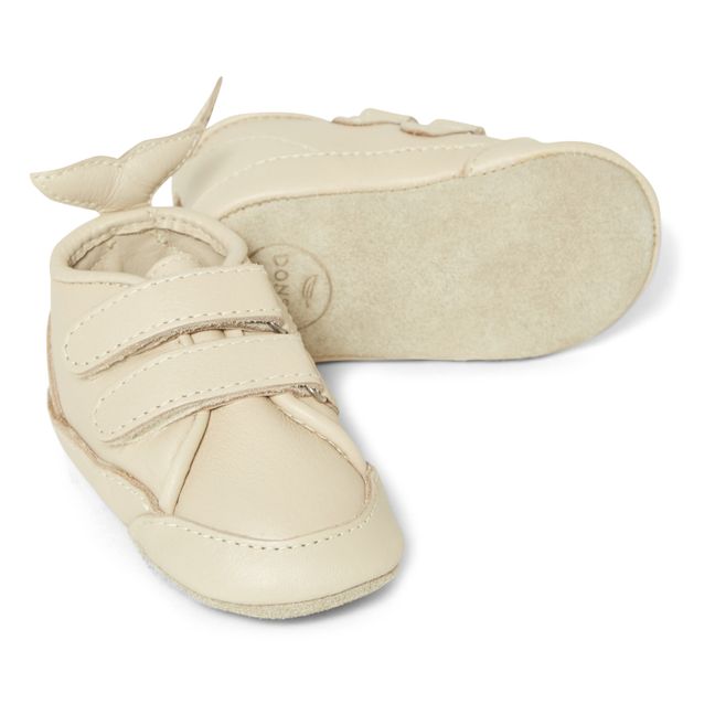 Levin Leather Velcro Sneakers | Crema