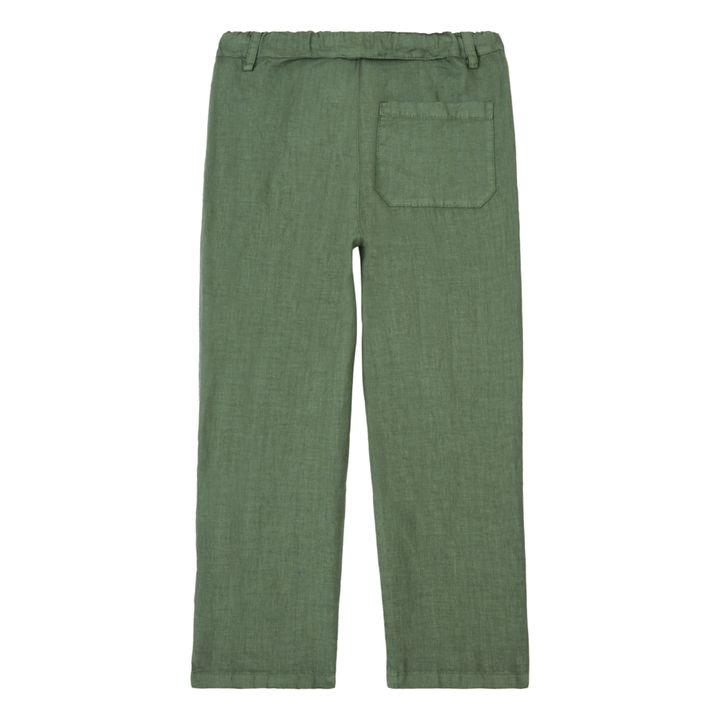 Linen Pants | Verde militare- Immagine del prodotto n°1