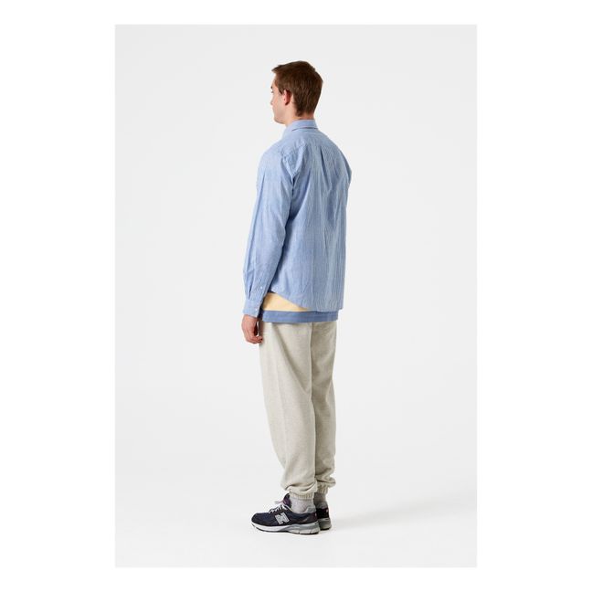 Striped Linen Shirt | Light Blue