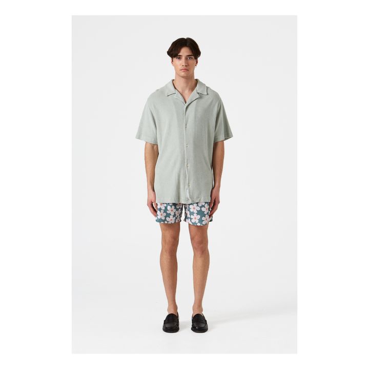Terry Cloth Short Sleeve Shirt | Salvia- Immagine del prodotto n°1